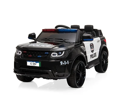 12V Kids Police Ride On Car Electric Cars 2.4G Remote Control, Led Flashing Light, Music & Horn.