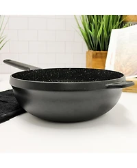 BergHOFF Gem 11" Nonstick Stir Fry Pan 4.1Qt., Black