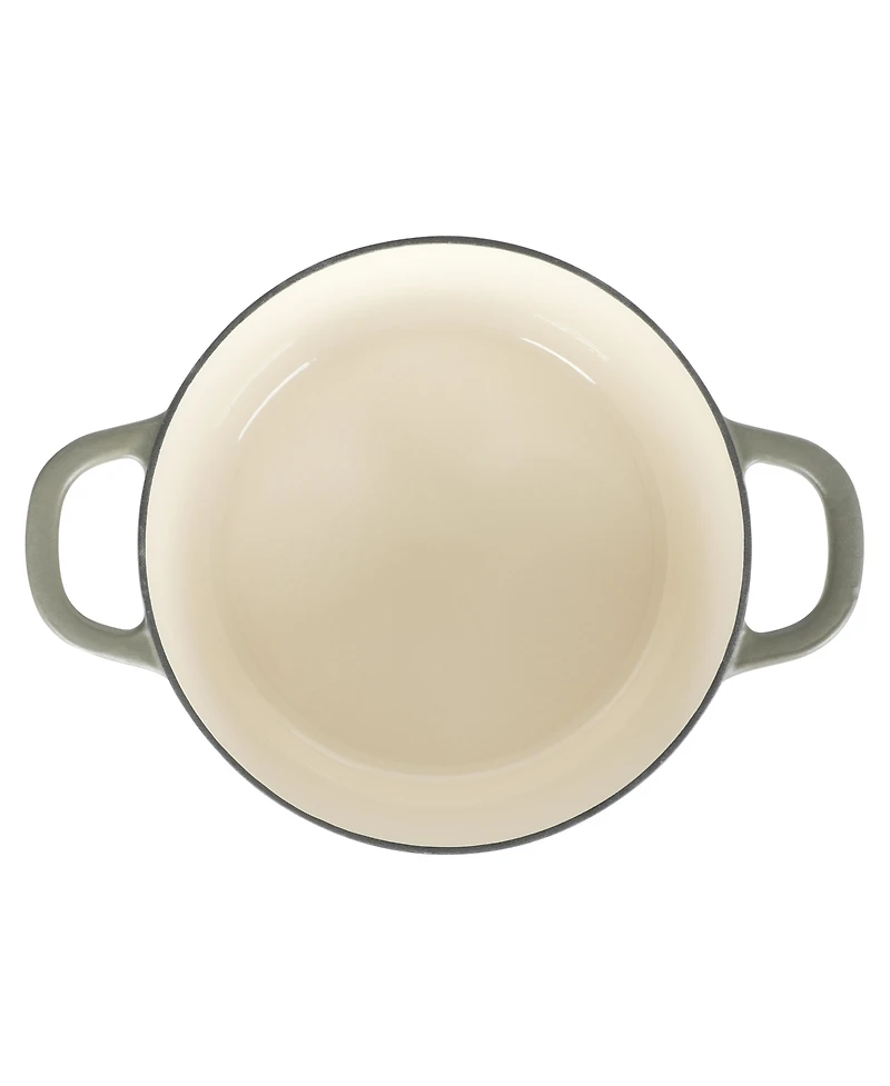 Crock Pot Artisan 7-Quart Round Dutch Oven - Matte Linen White W/ Gold Knob