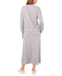 Vince Camuto Womens V Neck Long Sleeve Sweater Maxi Skirt