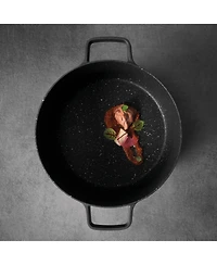 BergHOFF Gem 11" Nonstick Stockpot 7.7Qt., Black, Glass Lid