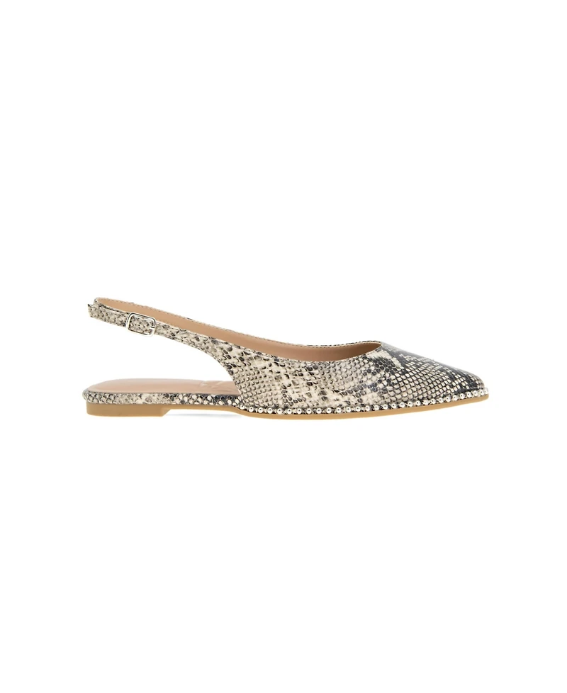 BCBGeneration Women's Valerie Studded Slingback Pointed-Toe Flats