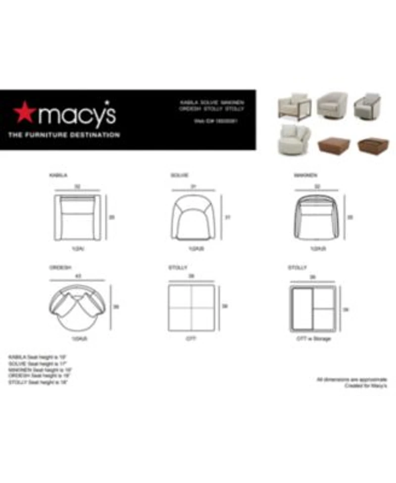 Fabric Leather Accent Chairs Collection Created For Macys