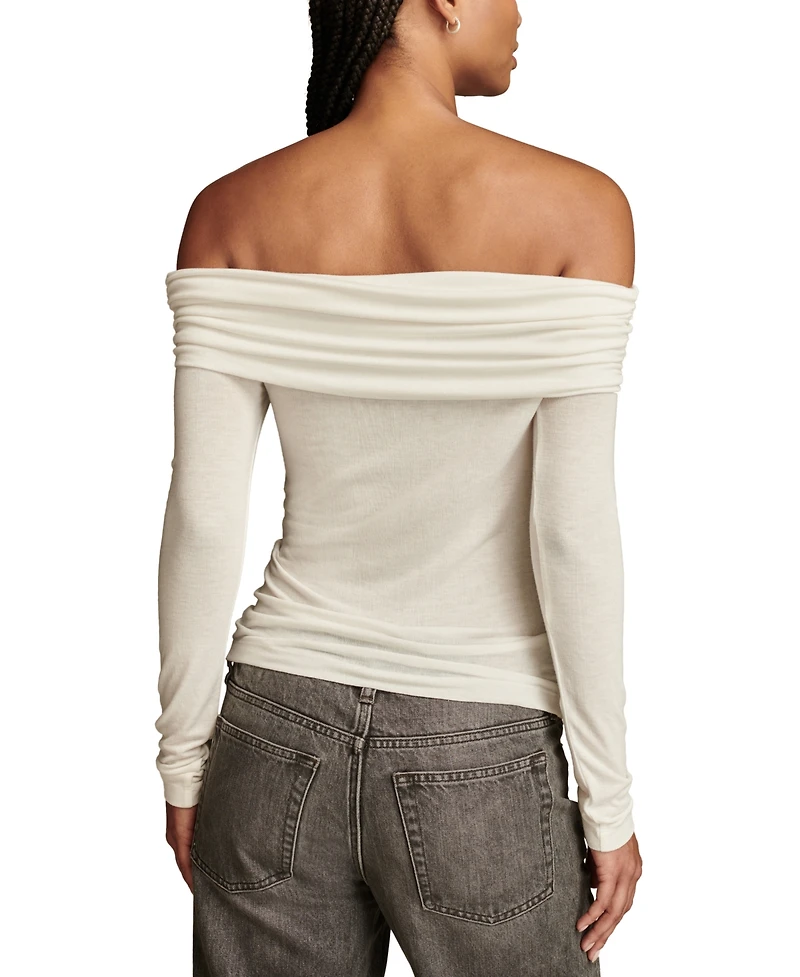 Lucky Brand Women's Off-The-Shoulder Long-Sleeve Top