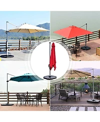 Givimo 4 Pieces 195 lbs Patio Cantilever Offset Umbrella Base Weight Sand