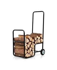 Givimo Firewood Log Cart Carrier with Anti-Slip and Wear-Resistant Wheels