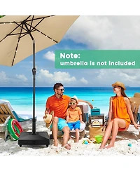 Fillable Umbrella Base Stand with Lockable Universal Wheels