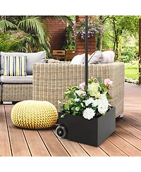 Givimo 150 Pounds Patio Umbrella Base Stand Wheels Planter Outdoor