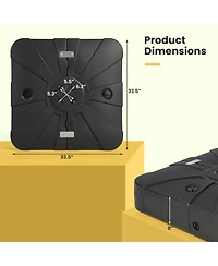 Givimo 33.5 x 33.5 Inch Fillable Cantilever Umbrella Base with Wheels