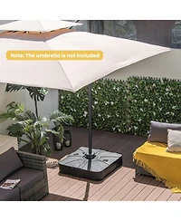Givimo 33.5 x 33.5 Inch Fillable Cantilever Umbrella Base with Wheels