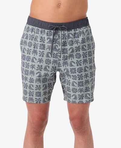 O'Neill Men's Hermosa Elastic Waist Lined 17" Swim Shorts