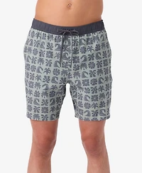 O'Neill Men's Hermosa Elastic Waist Lined 17" Swim Shorts