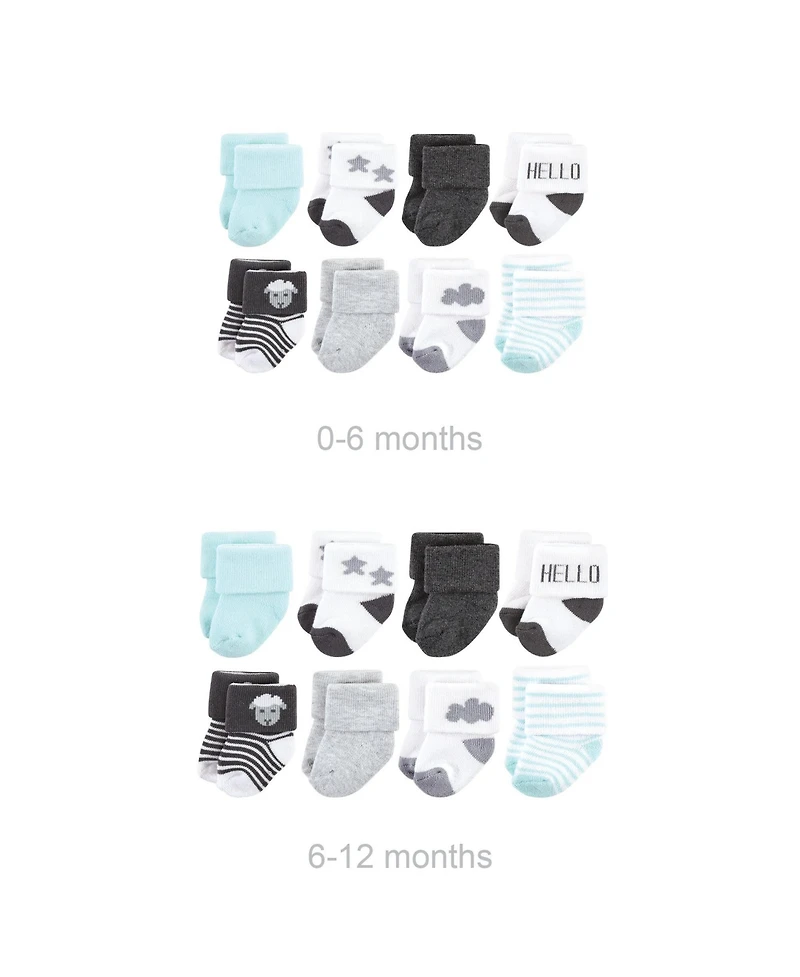 Hudson Baby Baby Boys Hudson Unisex 16-Pair Terry Knit Sock Assortment