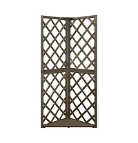 vidaXL Corner Trellis Gray 19.6"x19.6"x57" Solid Fir Wood