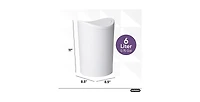 Superio Mini 1.5 Gallon Plastic Bathroom Trash Can with Swing Top Lid