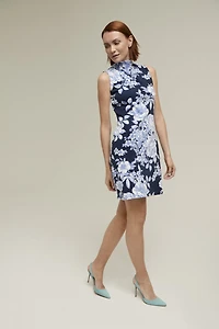 Isaac Mizrahi Women's Sleeveless Mock Neck Dress