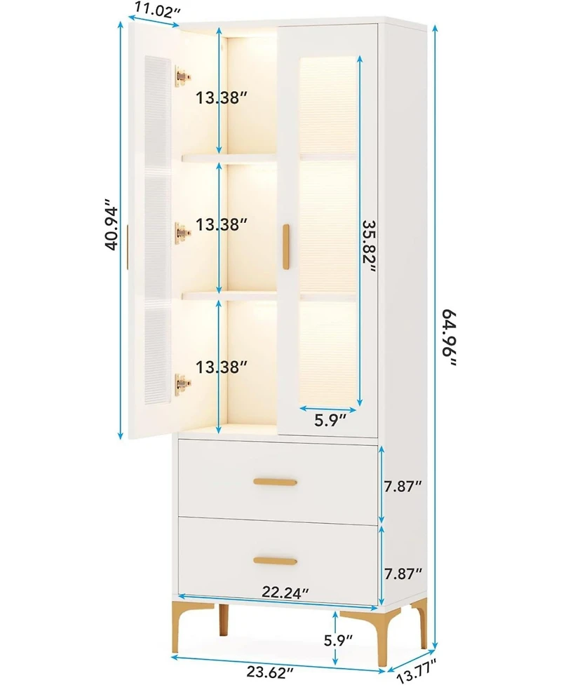 Tribesigns 5-Tier Bookshelf and Bookcase Set of 2, Tall Bookcase with 12 Open Display Shelves, Wooden Book Shelf Shelving Unit with Metal Frame for Ho
