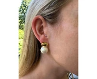 Rivka Friedman Pearl Drop Earrings