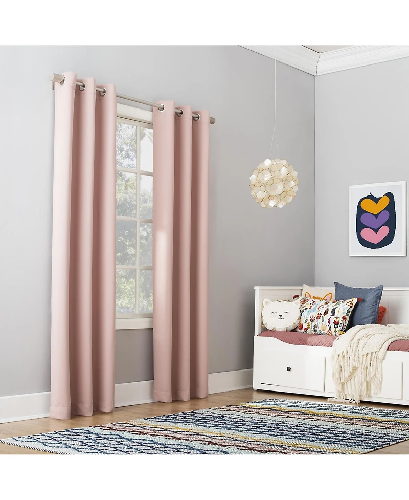 Riley Kids Bedroom Blackout Grommet Curtain Panel