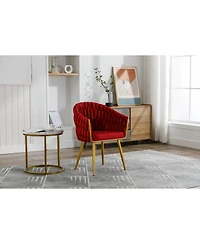 Streamdale Furniture Modern Woven Casual Chairs with Optional Pillows (Red)
