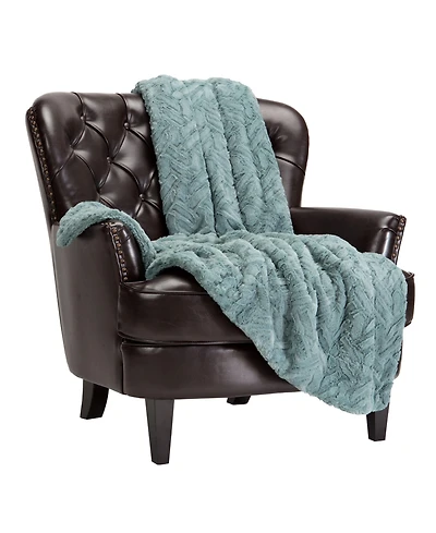 Chanasya Premium Soft Cloud Faux Fur Throw Blanket - Plush, Soft Sherpa & Minky Blanket - 50" x 65” - Orange