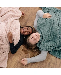 Chanasya Premium Soft Cloud Faux Fur Throw Blanket - Plush, Soft Sherpa & Minky Blanket - 50" x 65” - Orange