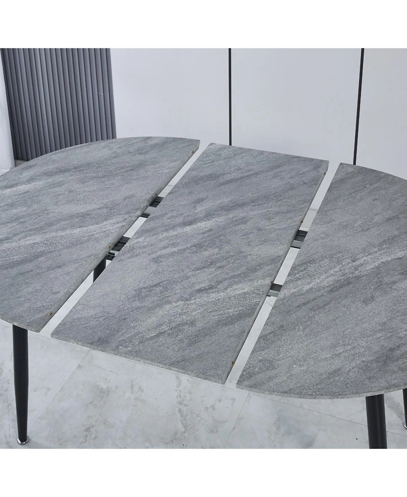 Streamdale Furniture Extensible Table: Dining, Office, Coffee, Metal Leg
