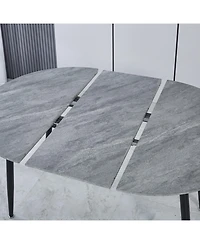 Streamdale Furniture Extensible Table: Dining, Office, Coffee, Metal Leg