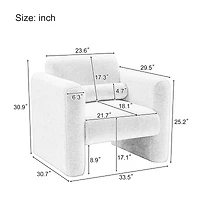 Streamdale Furniture Lambskin Sherpa Accent Armchair for Comfort