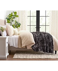Chanasya Premium Double Sided Oversized Faux Fur Wolf Soft Throw Blanket