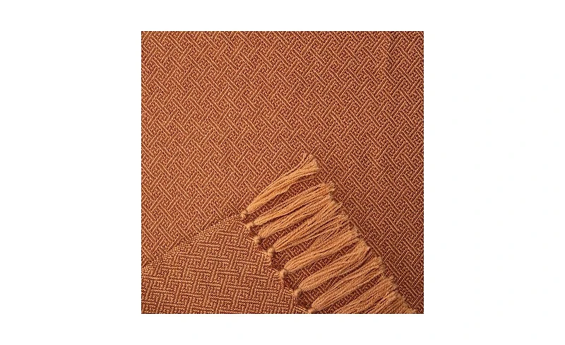 Chanasya Premium Mini Maze Super Soft Acrylic Throw Blanket With Tassels