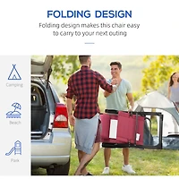 Folding Patio Chairs with Adjustable Sling Back (Set of 2)