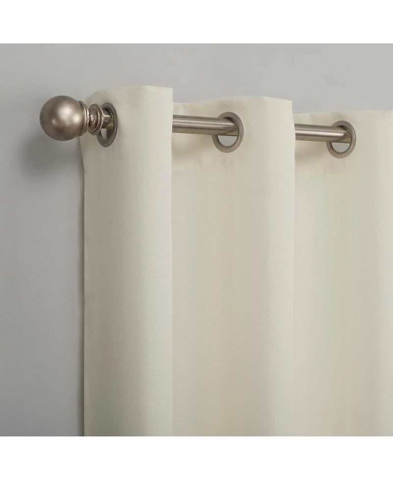Valerie Heathered Texture Semi-Sheer Grommet Curtain Panel