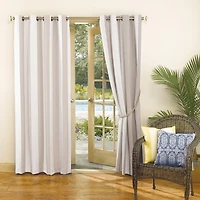 Valencia Cabana Stripe Indoor/Outdoor Uv Protectant Room Darkening Grommet Curtain Panel