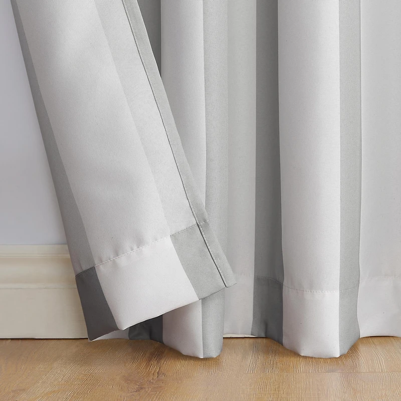 Valencia Cabana Stripe Indoor/Outdoor Uv Protectant Room Darkening Grommet Curtain Panel