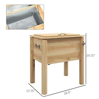 54Qt. Wooden Patio Beverage Cooler