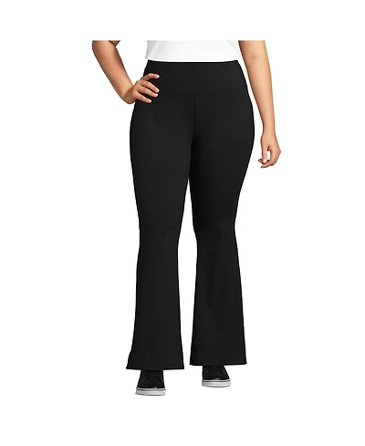 Lands' End Plus Active Hi Impact High Rise Slim Flare Pants