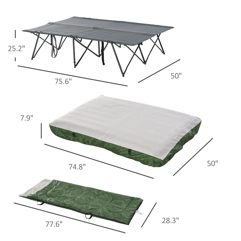 Streamdale Furniture Portable Camping Cot and Accessories Set for Outdoor Adventures