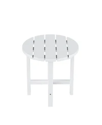 WestinTrends All-Weather Outdoor Patio Round Poly Adirondack Side Table