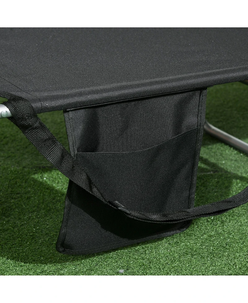 Adjustable Folding Lounge Chair with Face Hole for Relaxation
