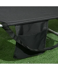 Adjustable Folding Lounge Chair with Face Hole for Relaxation