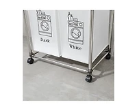 Streamdale 2-Tier Laundry Basket with 4 Removable Bags, Easy Move