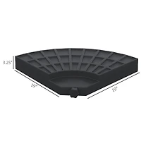 4-Piece Patio Umbrella Base with 52L/112lb Capacity