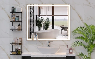 Streamdale Furniture Led Bathroom Vanity Mirror: Modern Smart Large with Adjustable Lights and Anti-Fog