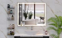 Streamdale Furniture Led Bathroom Vanity Mirror: Modern Smart Large with Adjustable Lights and Anti-Fog