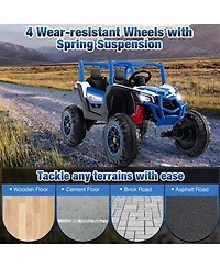 2-Seater Kids Ride on Utv with 2.4G Remote Control for over 3 Years Old Children-Red