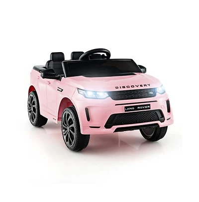 12V Kids Ride On Car with Remote Control Lockable Doors Slow Start System and Led Lights-White