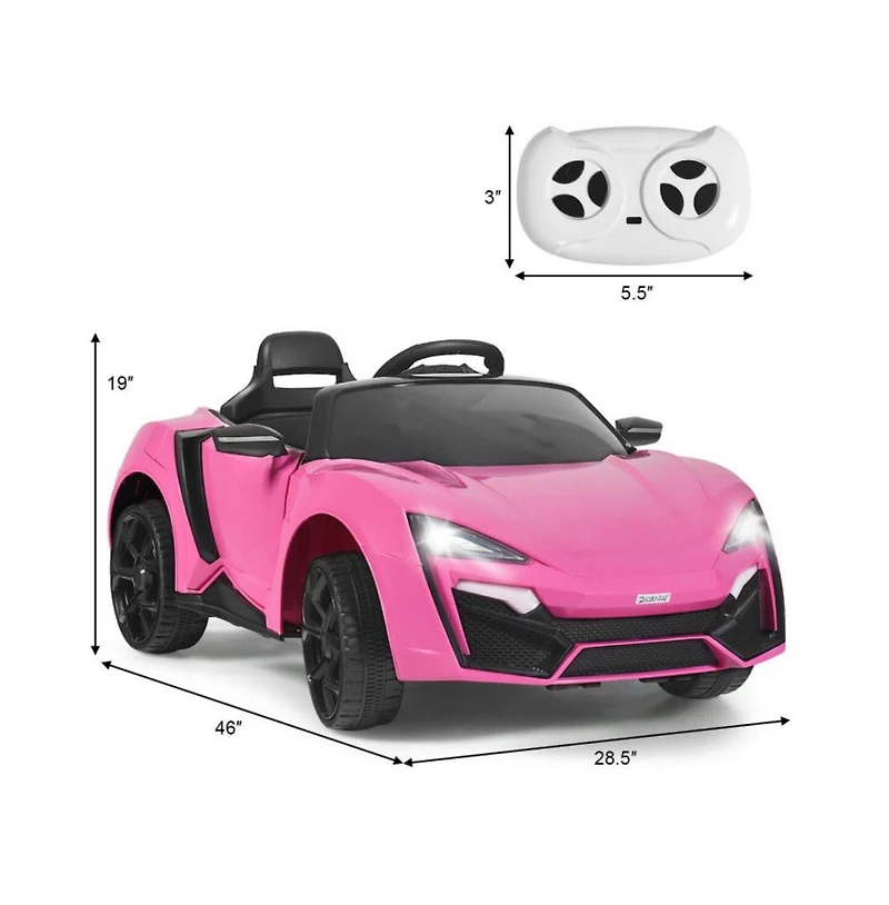 Vebreda 12V 2.4G Rc Electric Vehicle with Lights-Red