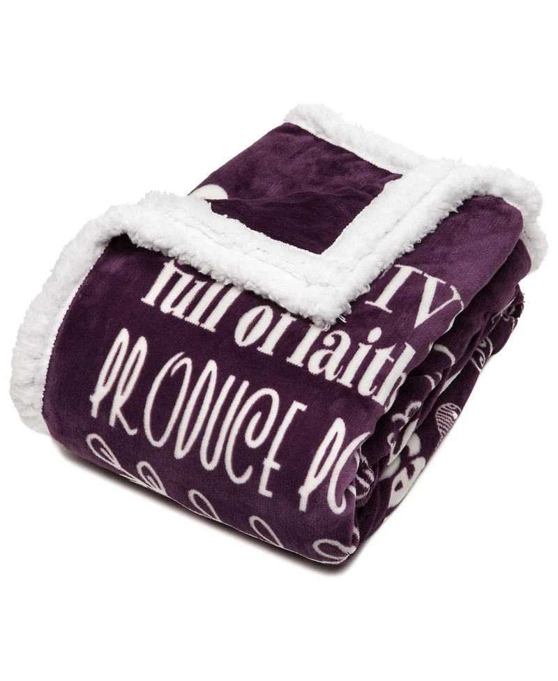 Chanasya Premium Hope & Faith Gift Throw Blanket - Cozy, Warm & Fluffy Sherpa