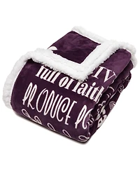 Chanasya Premium Hope & Faith Gift Throw Blanket - Cozy, Warm & Fluffy Sherpa